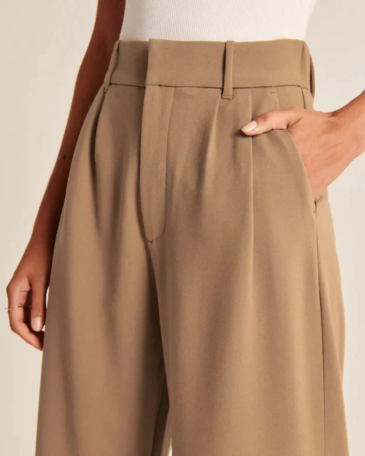 Silensun hoch taillierte Hose mit weitem Bein