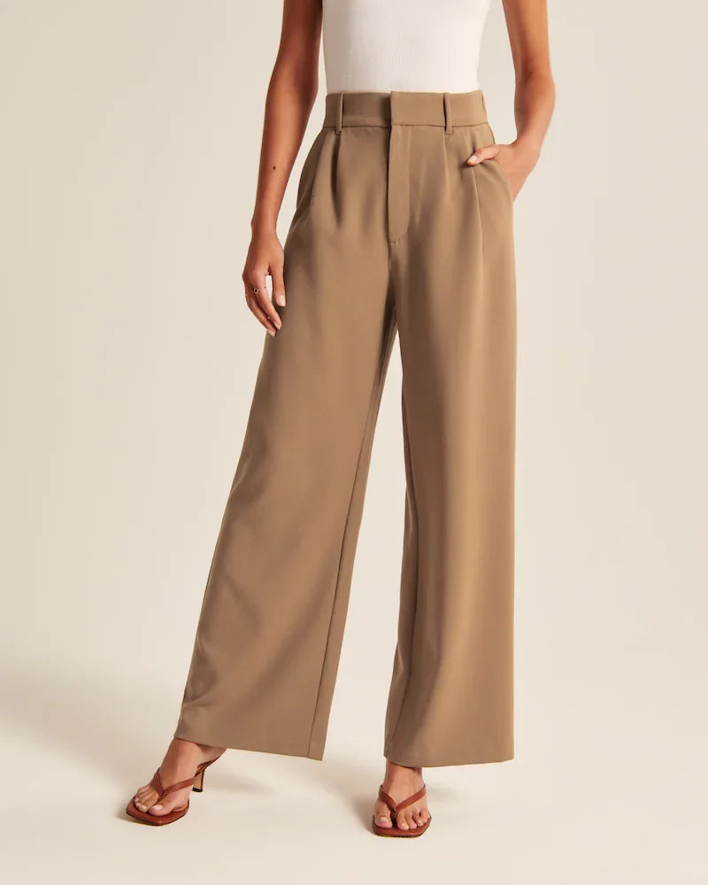 Silensun hoch taillierte Hose mit weitem Bein