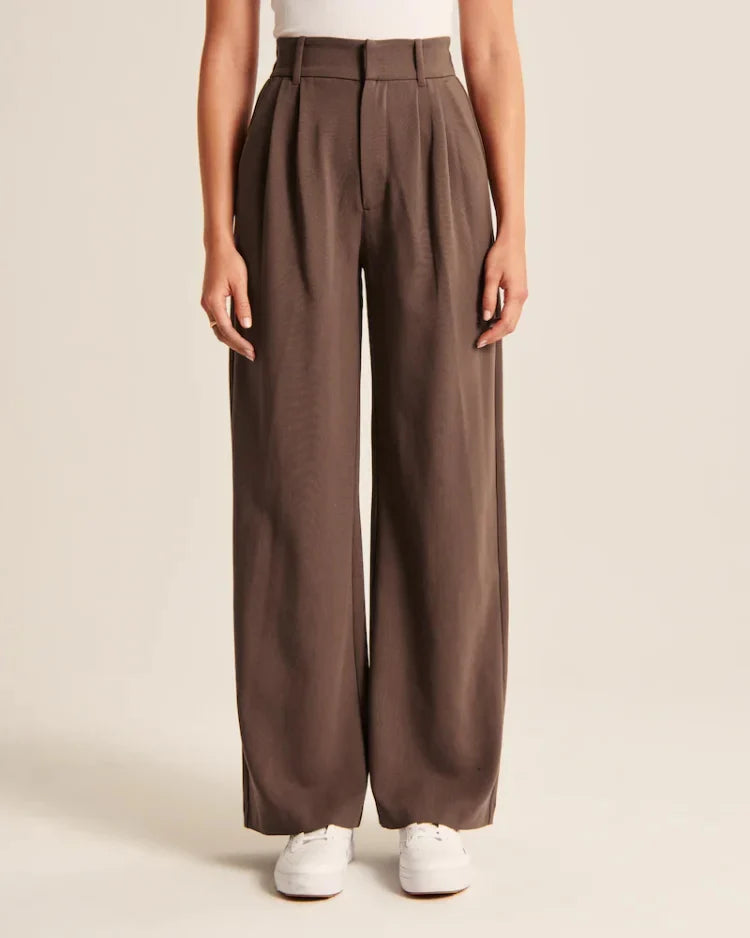 Silensun hoch taillierte Hose mit weitem Bein