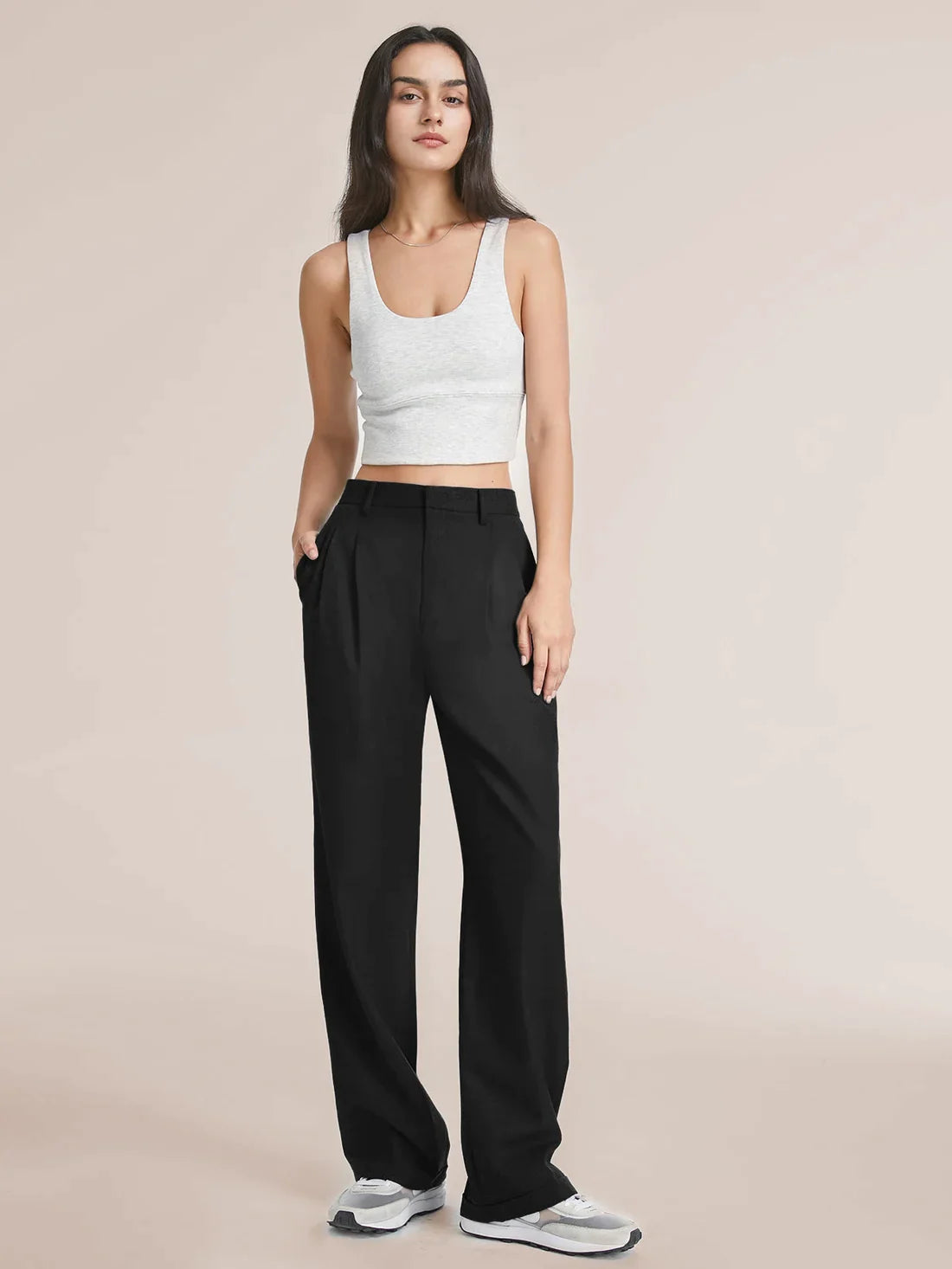 Silensun hoch taillierte Hose mit weitem Bein