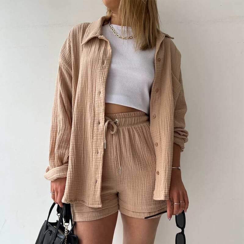 50% Rabatt | SILENSUN™ Langärmeliges Shirt und Shorts Satz