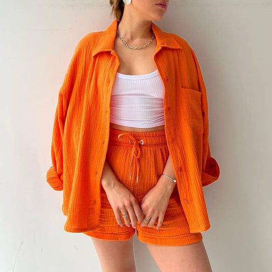 50% Rabatt | SILENSUN™ Langärmeliges Shirt und Shorts Satz