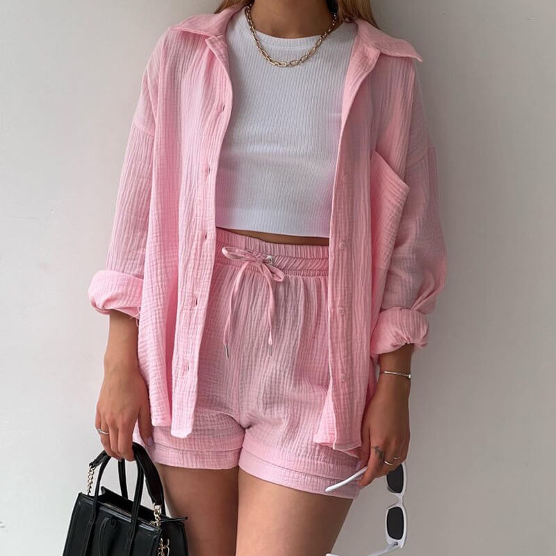 50% Rabatt | SILENSUN™ Langärmeliges Shirt und Shorts Satz