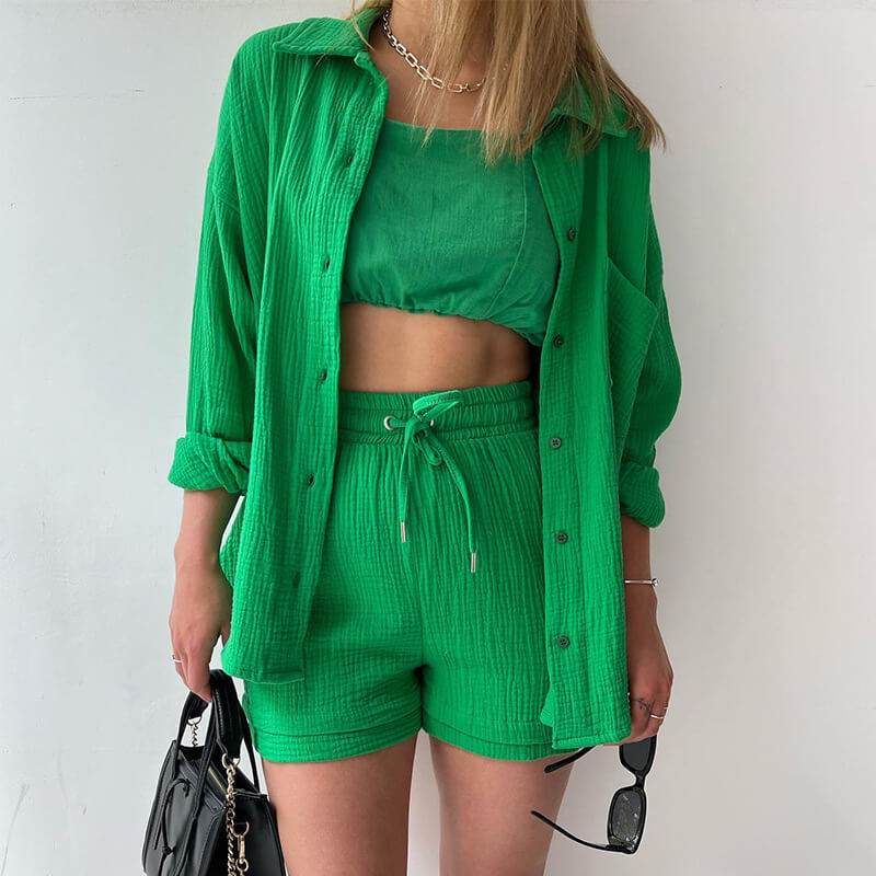 50% Rabatt | SILENSUN™ Langärmeliges Shirt und Shorts Satz
