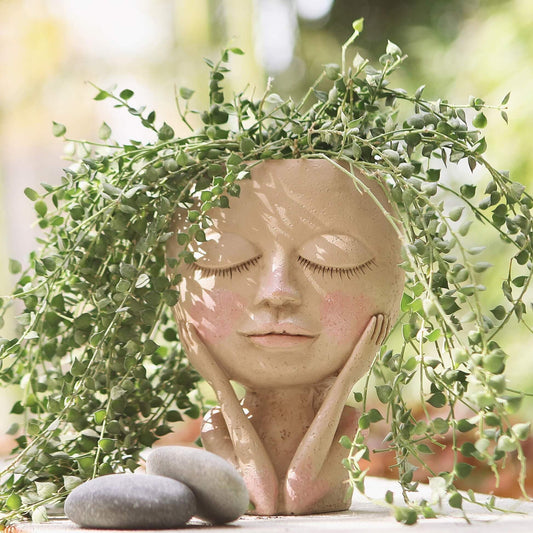 BloomOasis™ Grüne Oase Sukkulente Gesicht Pflanzer
